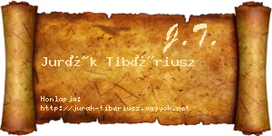 Jurák Tibériusz névjegykártya